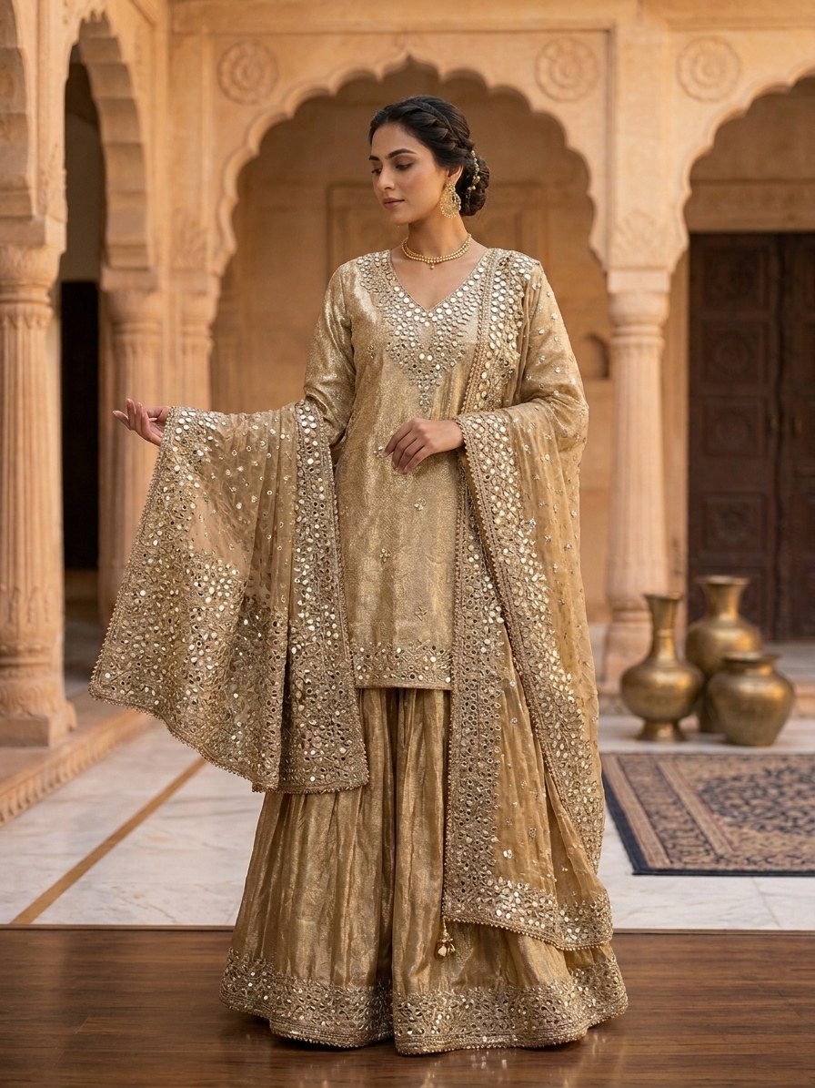 Sona Tissue Gharara Set